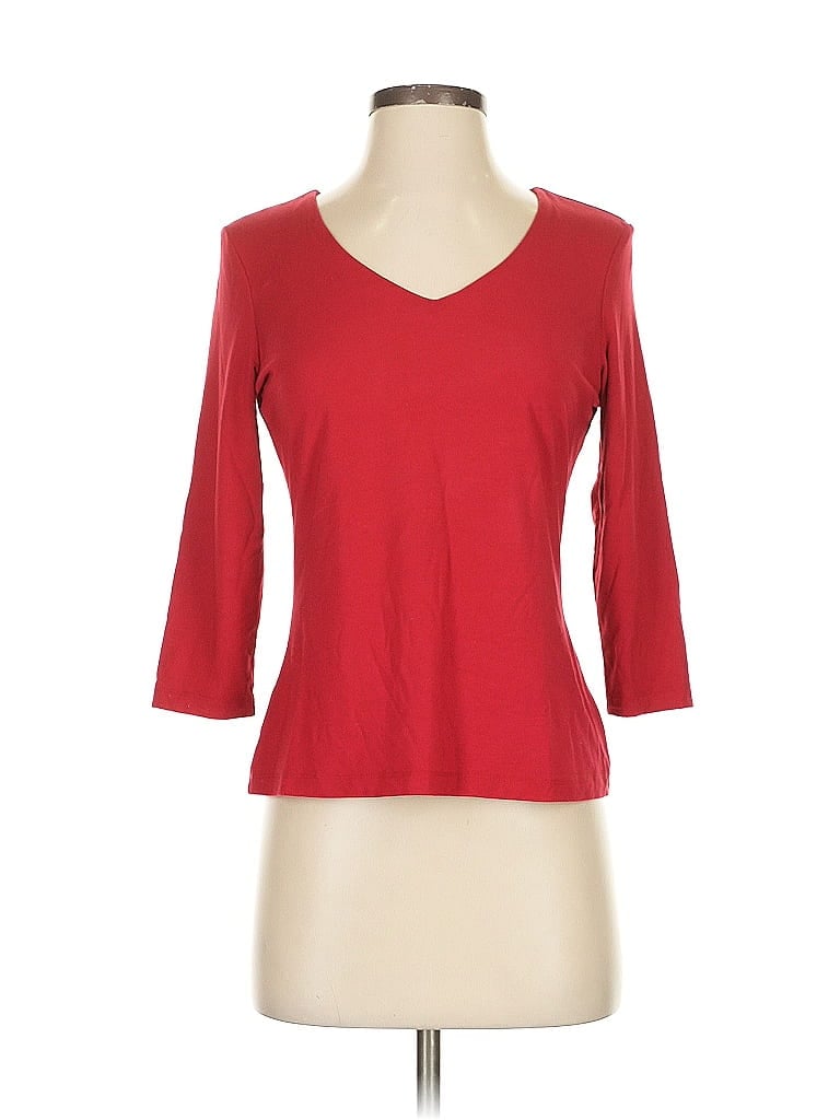 Pre-owned Rachel Zoe 3/4 Sleeve T-shirt In Red