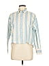 J.Crew Collection 100% Cotton Stripes Blue Long Sleeve Button-Down Shirt Size 6 - photo 1