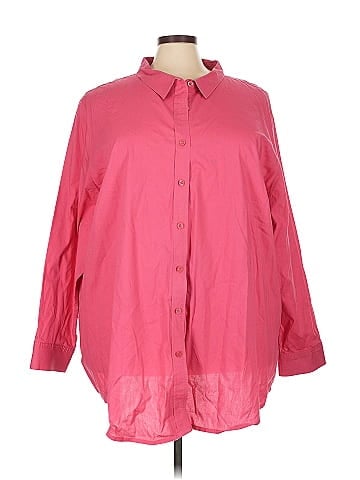 Woman Within 3/4 Sleeve Button-Down Shirt (view 1)