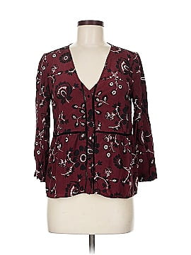 Sézane 3/4 Sleeve Silk Top