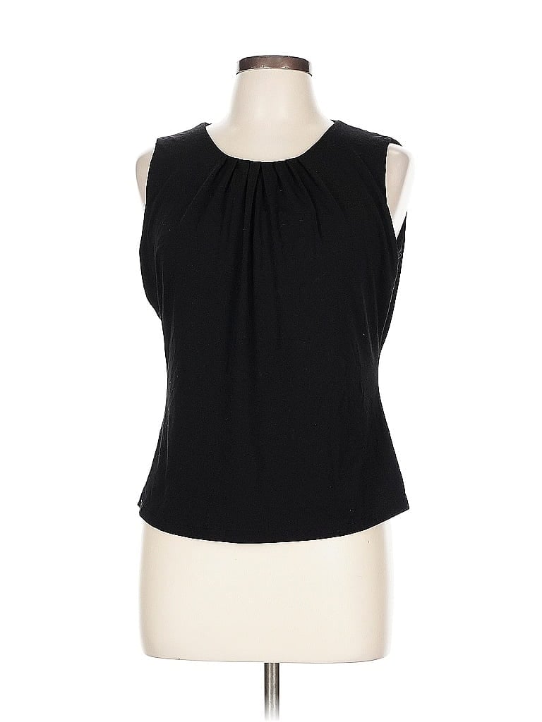 Pre-owned Calvin Klein Sleeveless Blouse In Black
