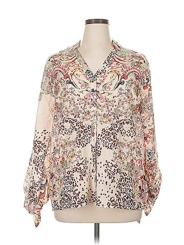 Johnny Was Long Sleeve Silk Top (view 1)