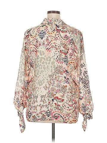 Johnny Was Long Sleeve Silk Top (view 2)
