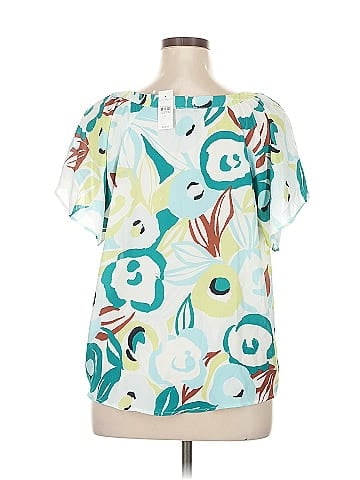 Ann Taylor Factory Short Sleeve Blouse (view 2)