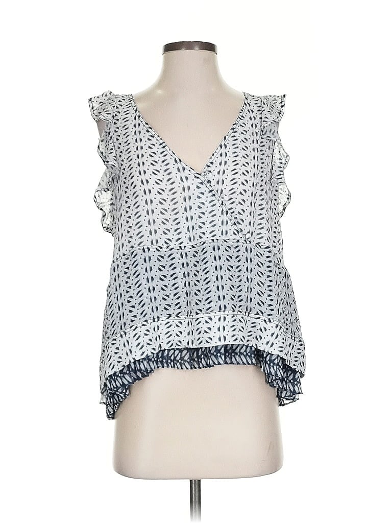 Tanya Taylor Blue Sleeveless Blouse Size 4 - photo 1
