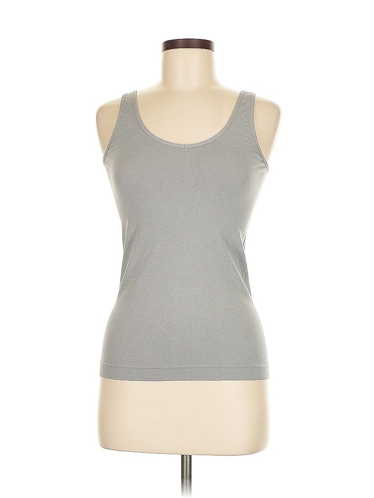 Click to view more detailed imagery on our partner's website Pre-owned Ellen Tracy Tank Top Gray Strapless Neckline Tops