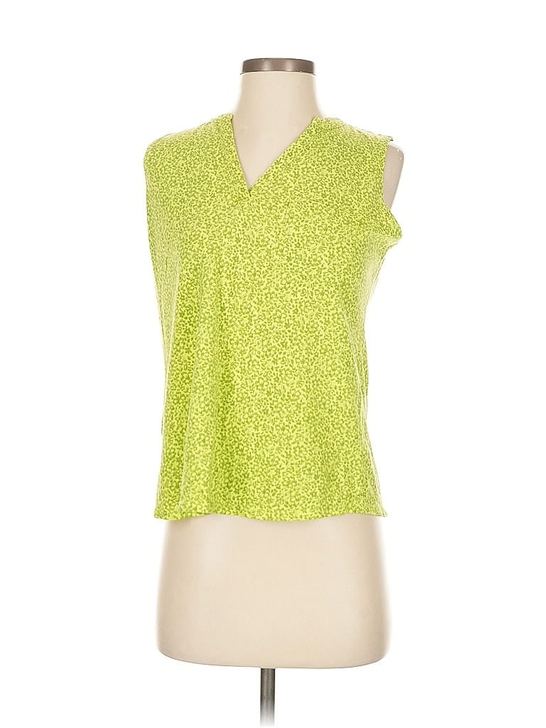 Pre-owned Liz Claiborne Sleeveless Blouse In Green