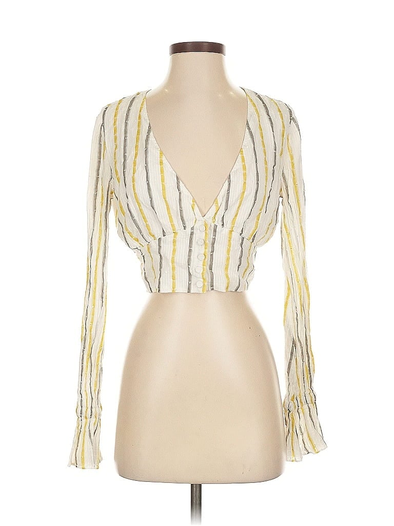 Pre-owned Tularosa 3/4 Sleeve Blouse In Yellow