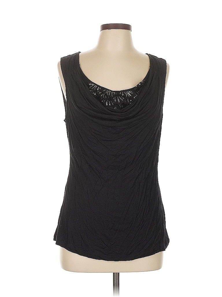 Pre-owned Style & Co Sleeveless Blouse In Black