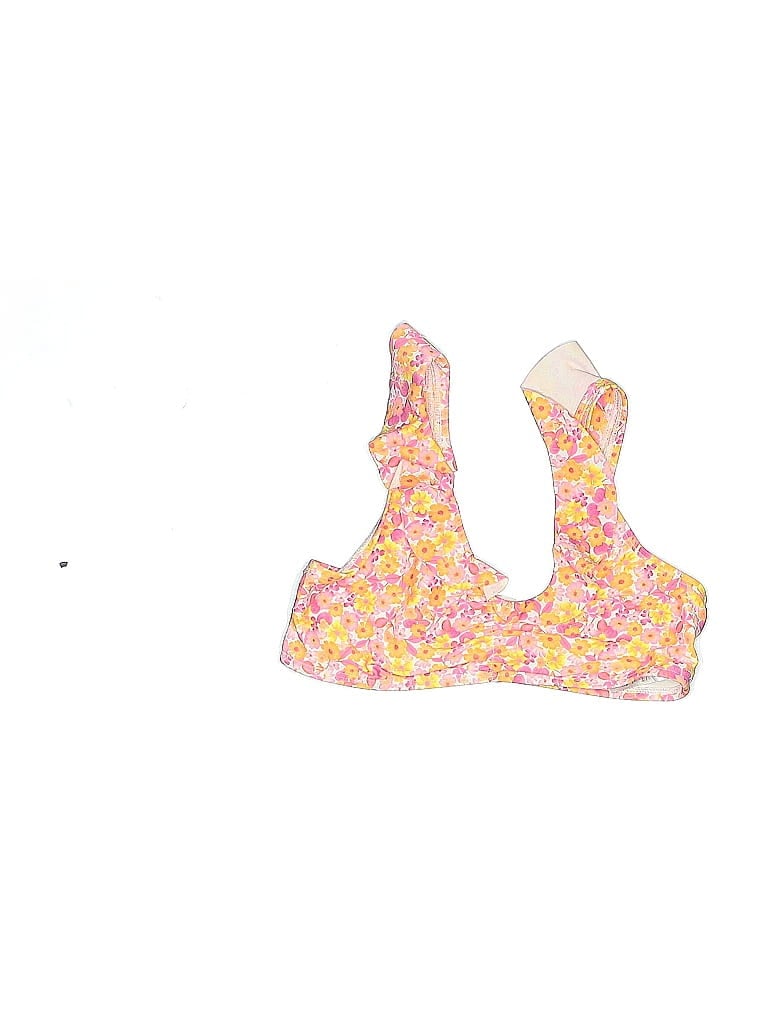 Pre-owned Old Navy Swimsuit Top Yellow Floral Pattern Swimwear