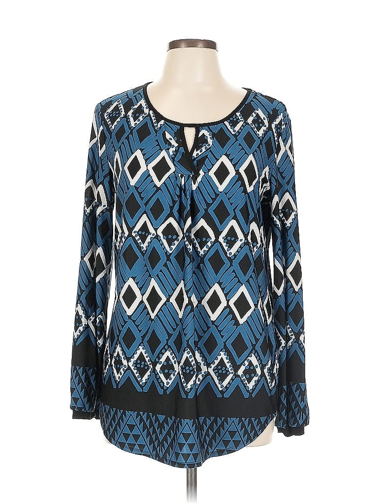 PERSEPTION CONCEPT Pre-owned Long Sleeve Blouse In Blue