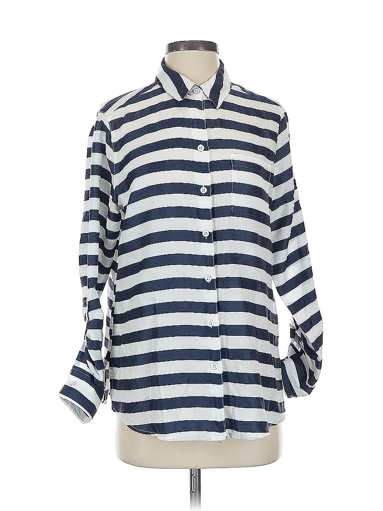 Click to view more detailed imagery on our partner's website Pre-owned Foxcroft 3/4 Sleeve Blouse In Blue