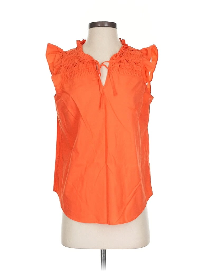 Click to view more detailed imagery on our partner's website Pre-owned Talbots Sleeveless Blouse In Orange