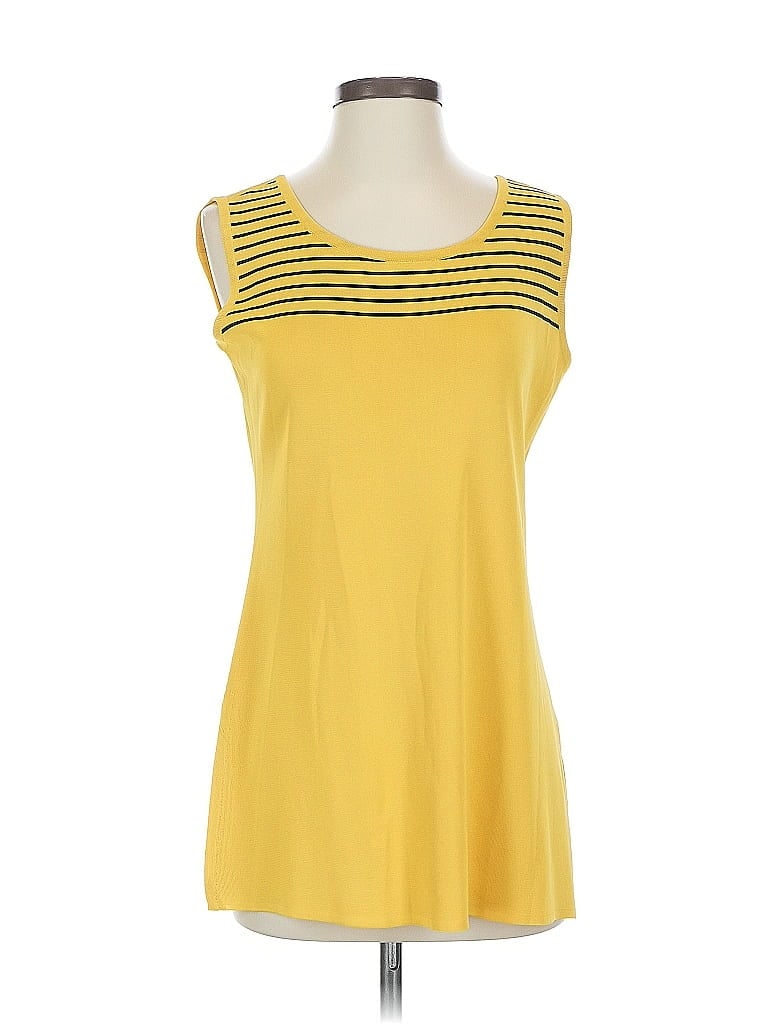 misook 100% Acrylic Yellow Sleeveless Top Size S - photo 1