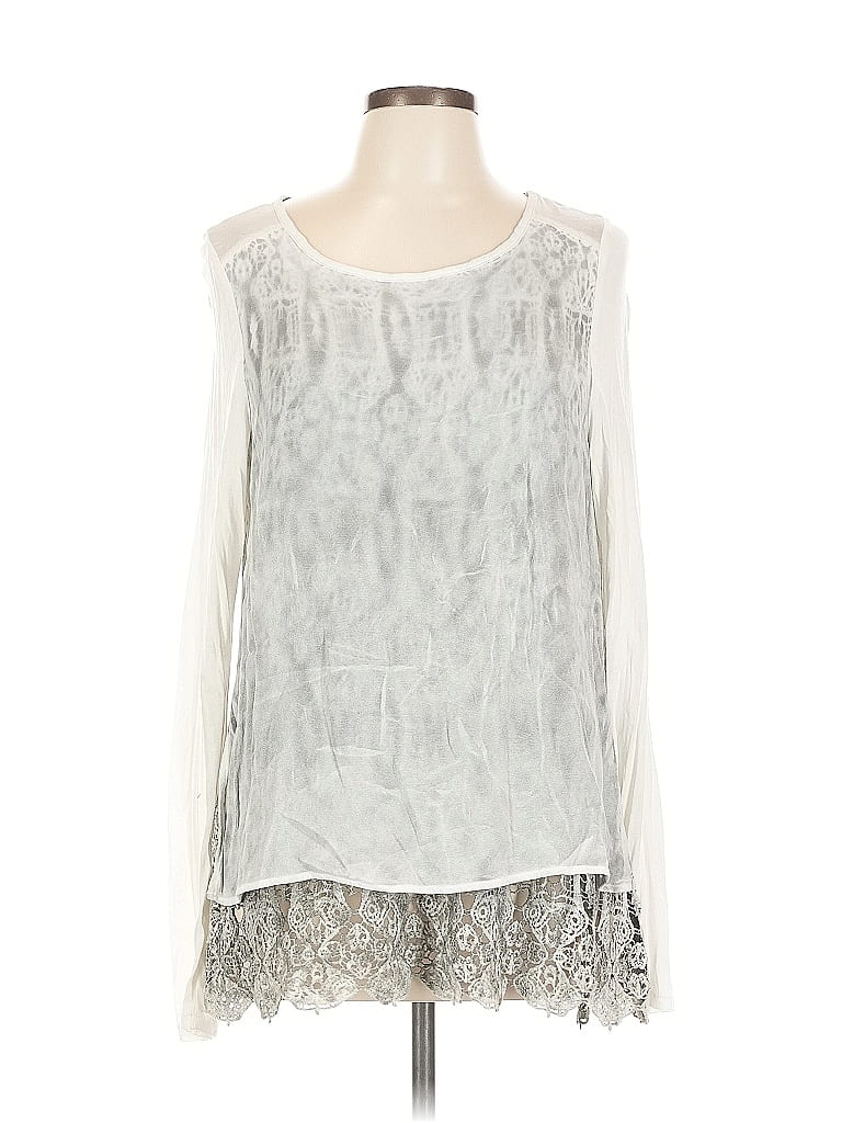 XCVI Silver Sleeveless Blouse Size L - photo 1