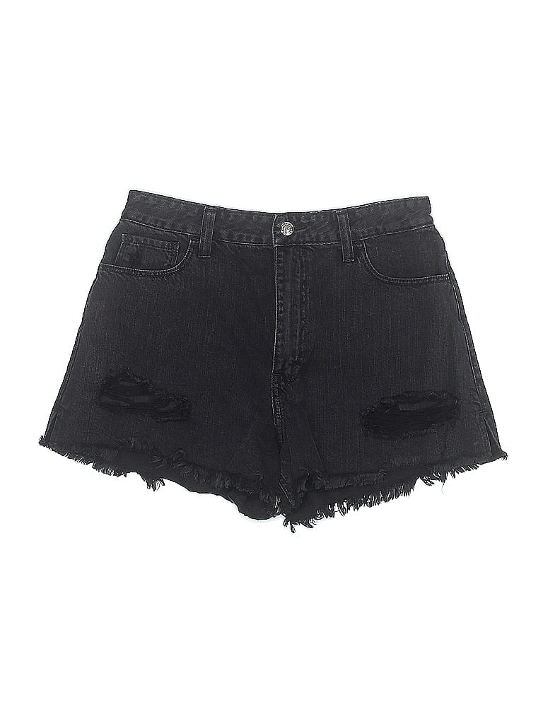 Pre-owned Hollister Denim Shorts In Black