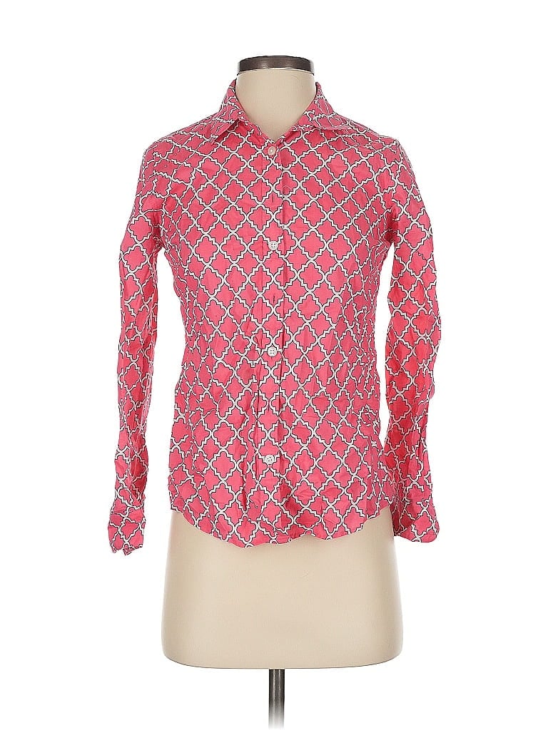 Pre-owned Crown & Ivy Long Sleeve Button Down Shirt In Pink