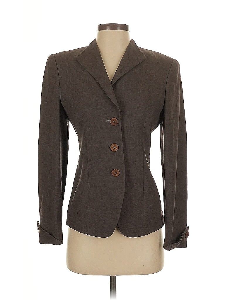 Giorgio Armani Solid Brown Blazer Size 4 - photo 1