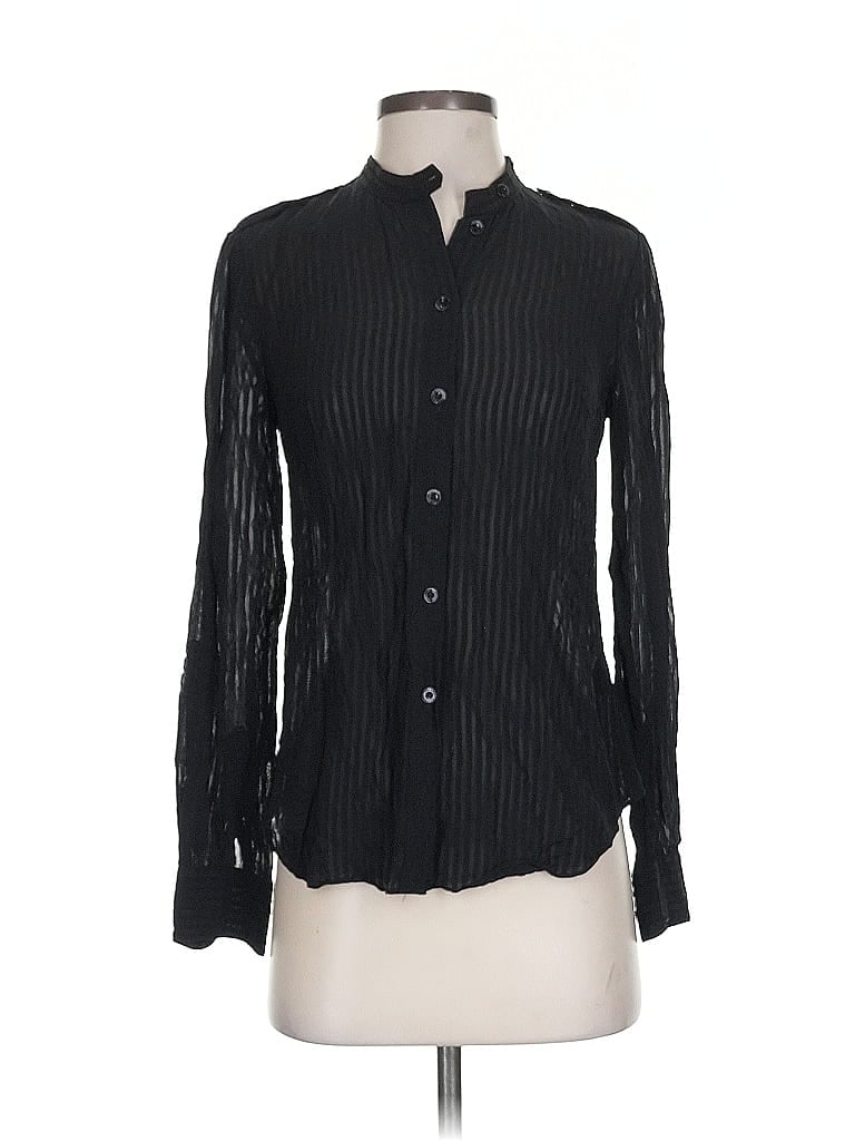 Pre-owned Karen Millen Long Sleeve Blouse In Black