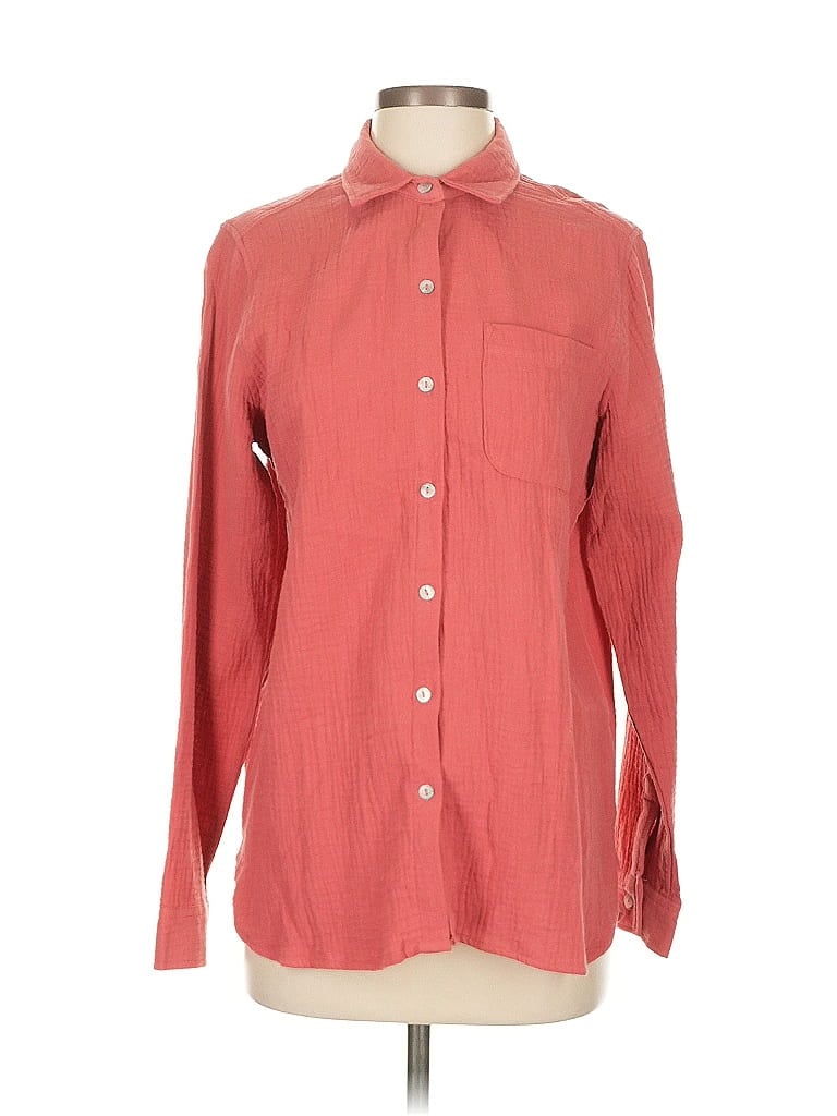 Pre-owned Jessica Simpson Long Sleeve Button Down Shirt In Red