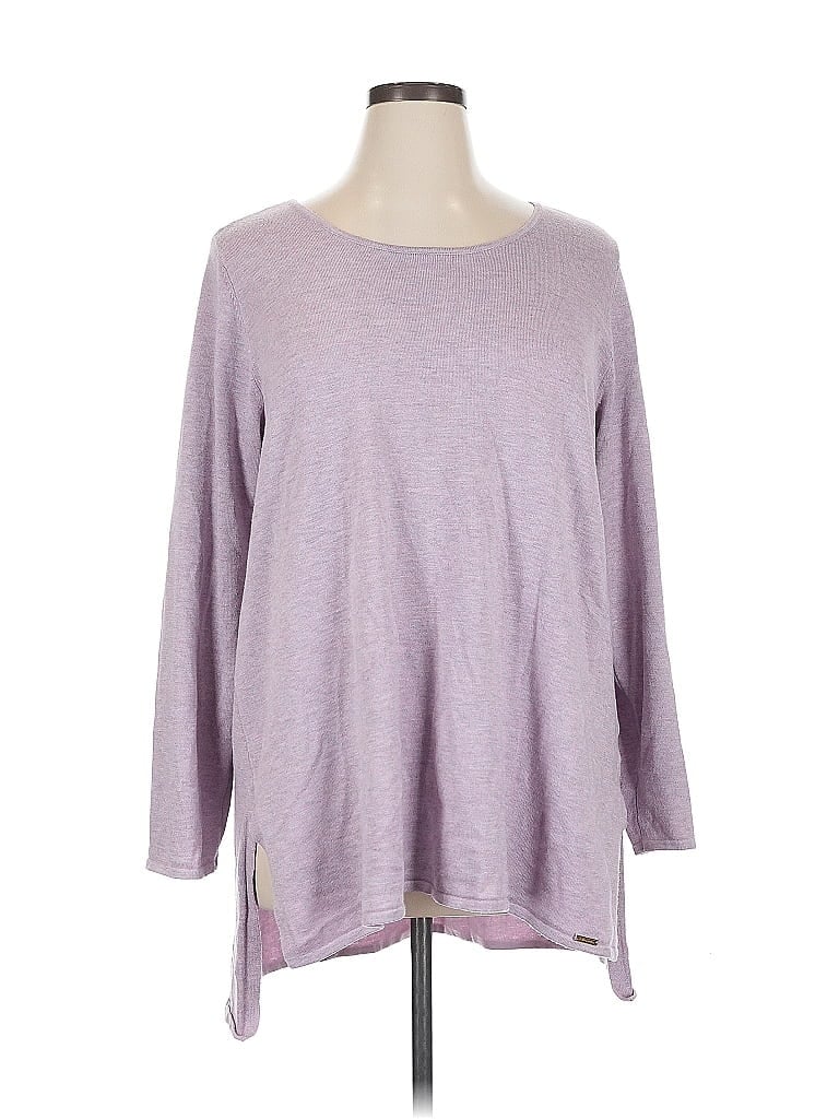 Pre-owned T Tahari Pullover Sweater In Purple