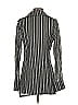Foravi 100% Polyester Silver Black Long Sleeve Blouse Size S - photo 2