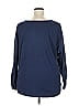 Roaman's 100% Cotton Blue Long Sleeve Blouse Size 26 - 28 - photo 2