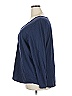 Roaman's 100% Cotton Blue Long Sleeve Blouse Size 26 - 28 - photo 4