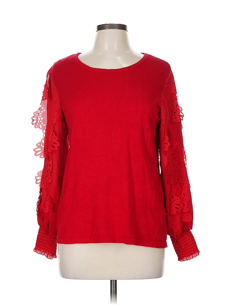 Click to view more detailed imagery on our partner's website Pre-owned Chico's Long Sleeve Blouse In Red