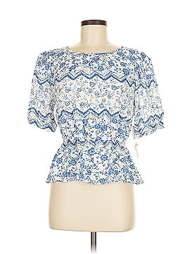 Aqua Short Sleeve Blouse