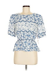 Aqua Short Sleeve Blouse