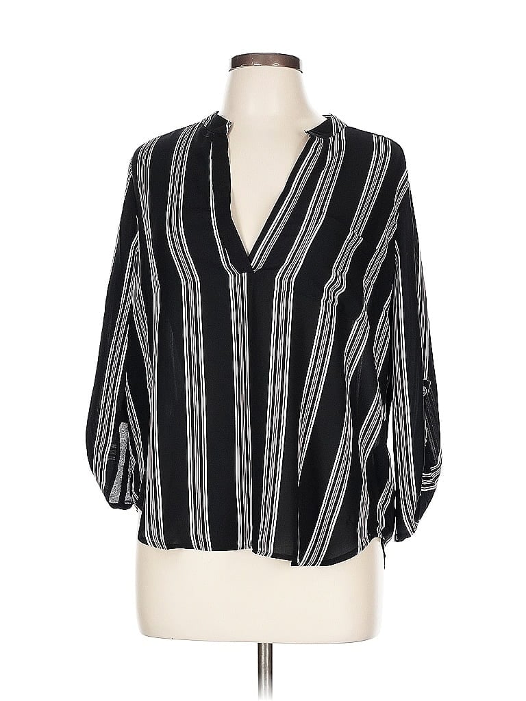 Pre-owned Forever 21 Contemporary 3/4 Sleeve Blouse In Black