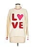 Lou & Grey Hearts Ivory Pullover Sweater Size M - photo 1