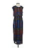 HD in Paris 100% Polyester Plaid Blue Casual Dress Size 2 - photo 1