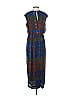 HD in Paris 100% Polyester Plaid Blue Casual Dress Size 2 - photo 2