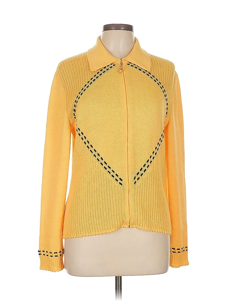 St. John Sport Yellow Wool Cardigan Size L - photo 1