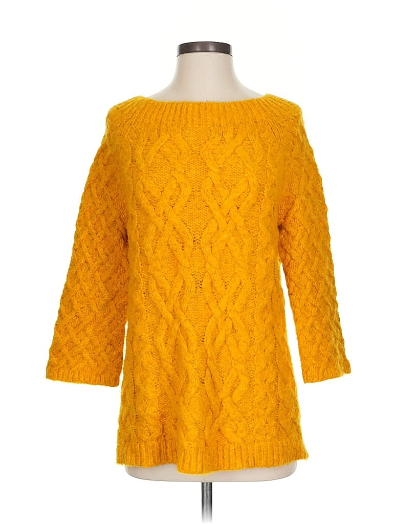 Pre-owned Ann Taylor Loft Pullover Sweater In Yellow
