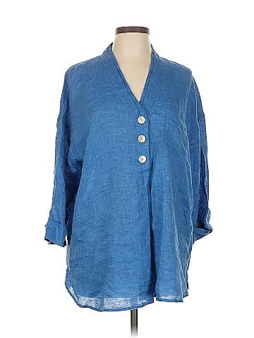 Purejill 3/4 Sleeve Button-Down Shirt (view 1)