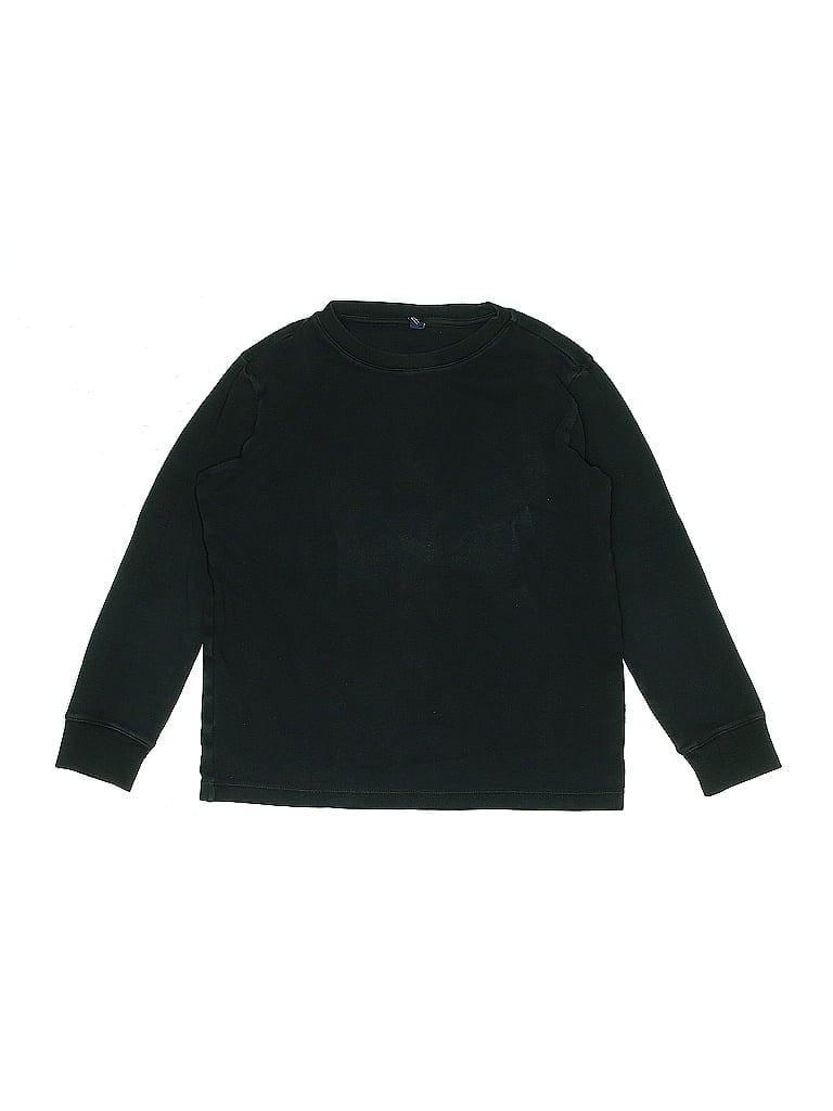 Uniqlo 100% Cotton Solid Black Pullover Sweater Size 7 - 8 - photo 1