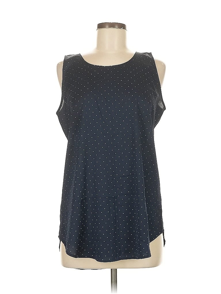 Pre-owned Ann Taylor Sleeveless Top Black Scoop Neck Tops