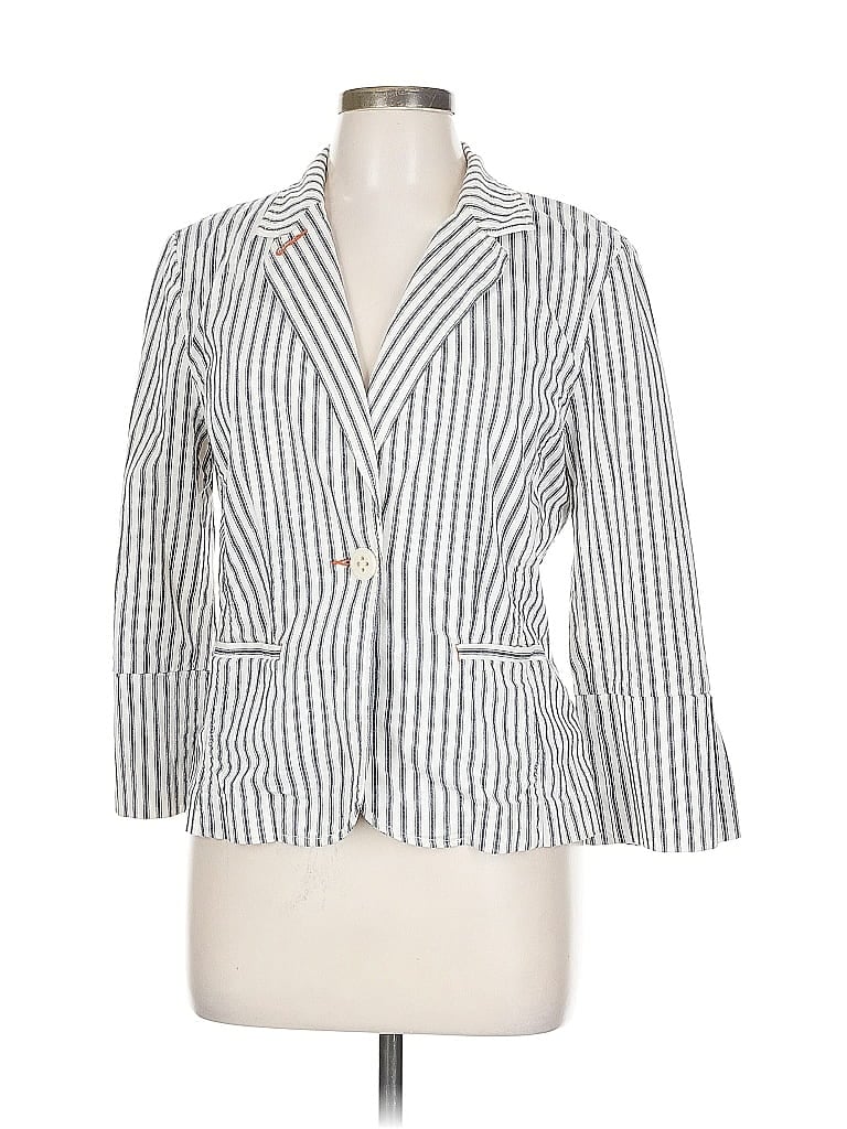 Pre-owned Cabi Blazer Jacket In White