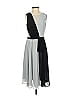 BCBGMAXAZRIA 100% Polyester Color Block Gray Cocktail Dress Size 2 - photo 1