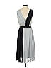 BCBGMAXAZRIA 100% Polyester Color Block Gray Cocktail Dress Size 2 - photo 2