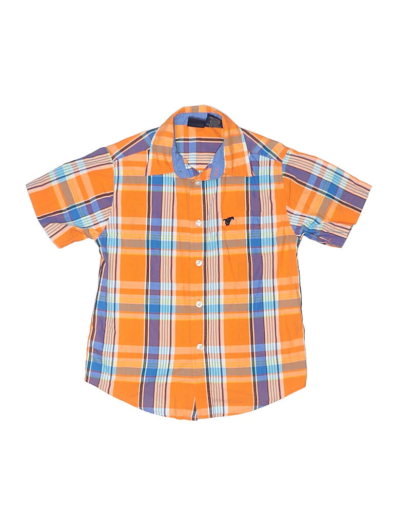Wrangler Jeans Co Orange Short Sleeve Button-Down Shirt Size S (kids) - photo 1