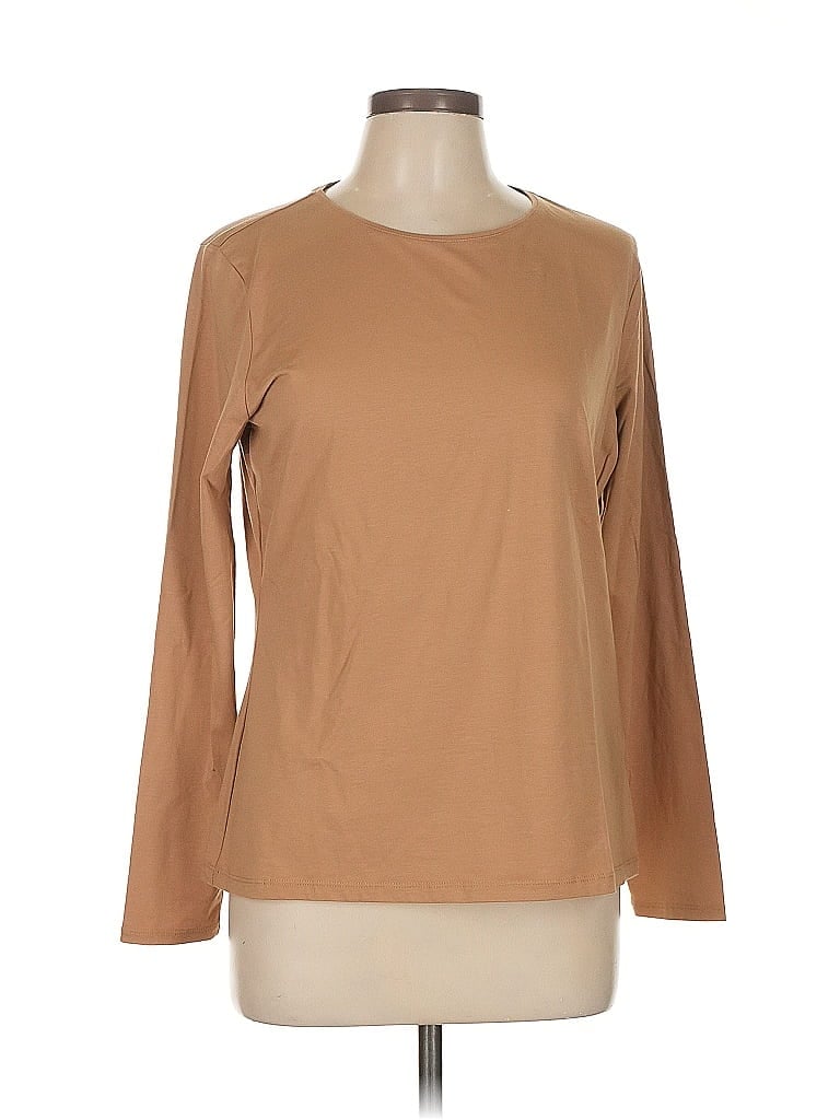 Click to view more detailed imagery on our partner's website Pre-owned Lands' End 3/4 Sleeve T-shirt In Brown