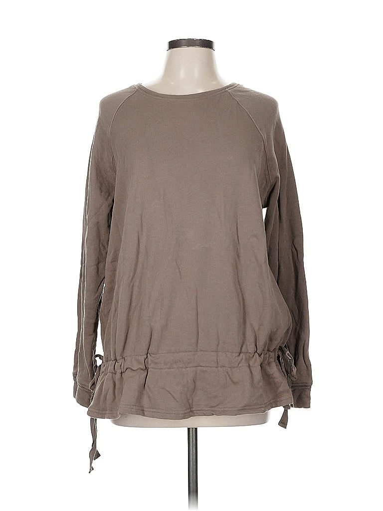 Easel 100% Cotton Brown Long Sleeve T-Shirt Size M - photo 1