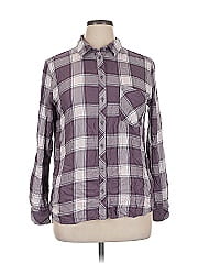 Cosmic Blue Love Long Sleeve Button Down Shirt