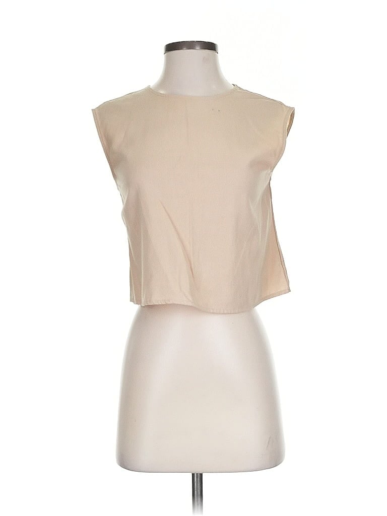 Pre-owned Unbranded Sleeveless T-shirt In Brown