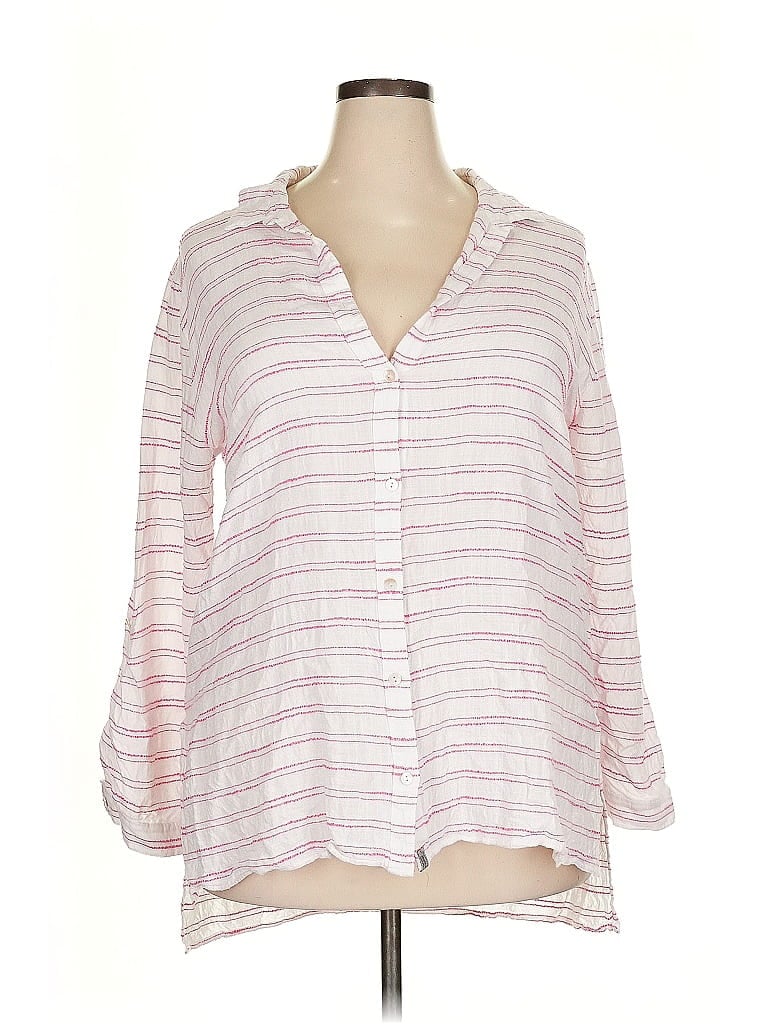 Click to view more detailed imagery on our partner's website Pre-owned G.h. Bass & Co. 3/4 Sleeve Blouse In Pink