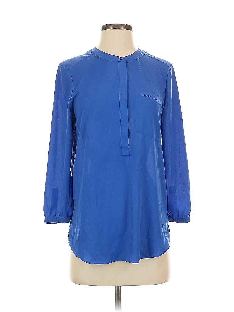 Pre-owned Nydj 3/4 Sleeve Blouse In Blue